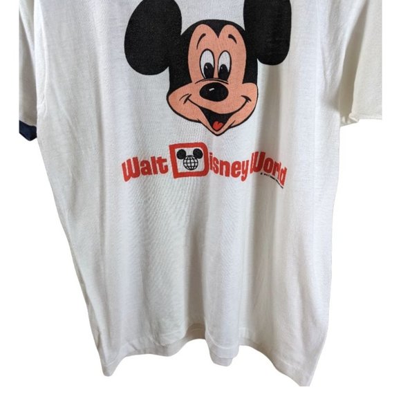 Vintage VTG Tropix Togs Character White Tee Mickey Mouse - Large - Picture 4 of 13